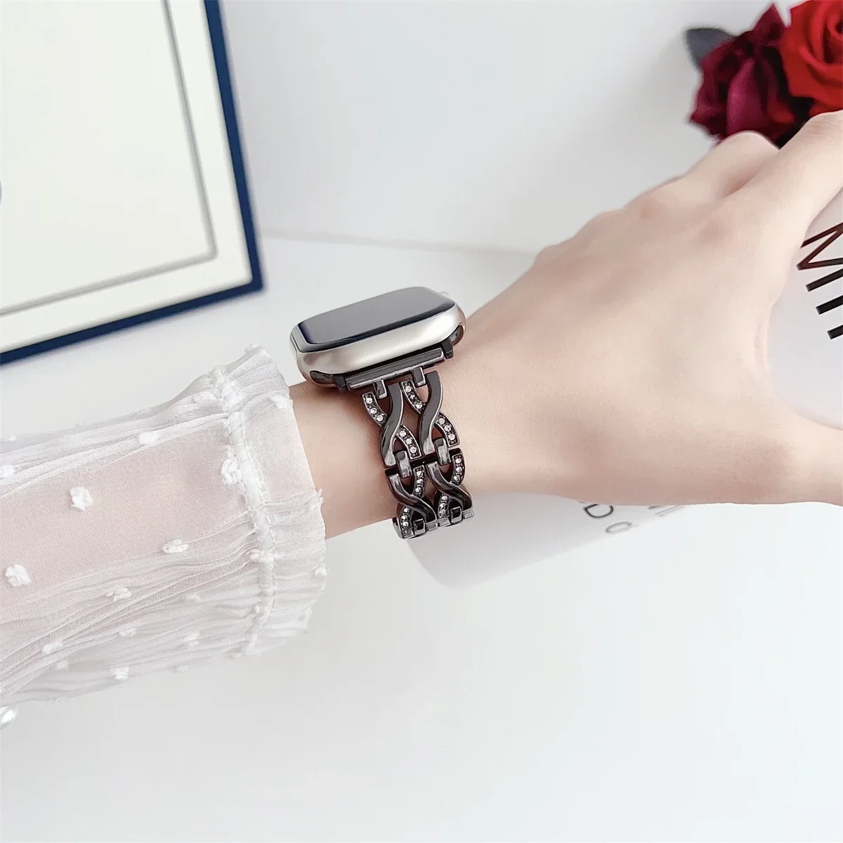 Watch Band For iwatch 42/44/45/46/49mm 38/40/41mm Metal Fashion Watch Strap for Watch Series Ultra2 Series 10/9/8/7/6/5/4/3/2/1_voghion.com