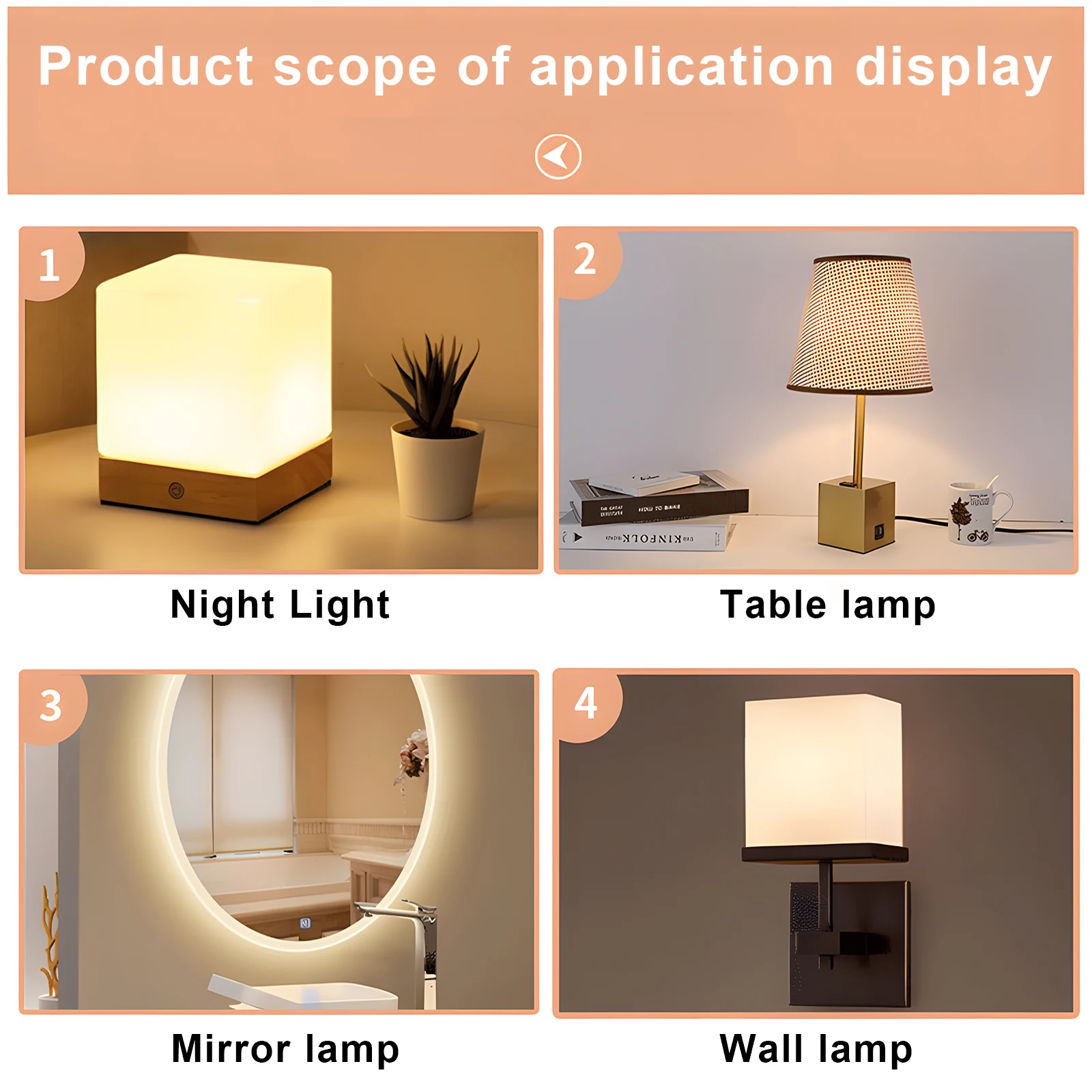 Double Layer Usb Female Base Type-C Socket and Female Usb Lamp Charging Socket Power Socket With Cable Connector