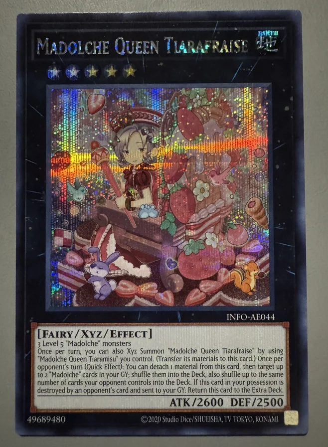 遊戯王-コナミ-デュエルモンスターズ-info-ae044-マドルチェ・クイーン・ティアラフレーズ-シークレット・アジアン・イングリッシュ・コレクション-ミントカード