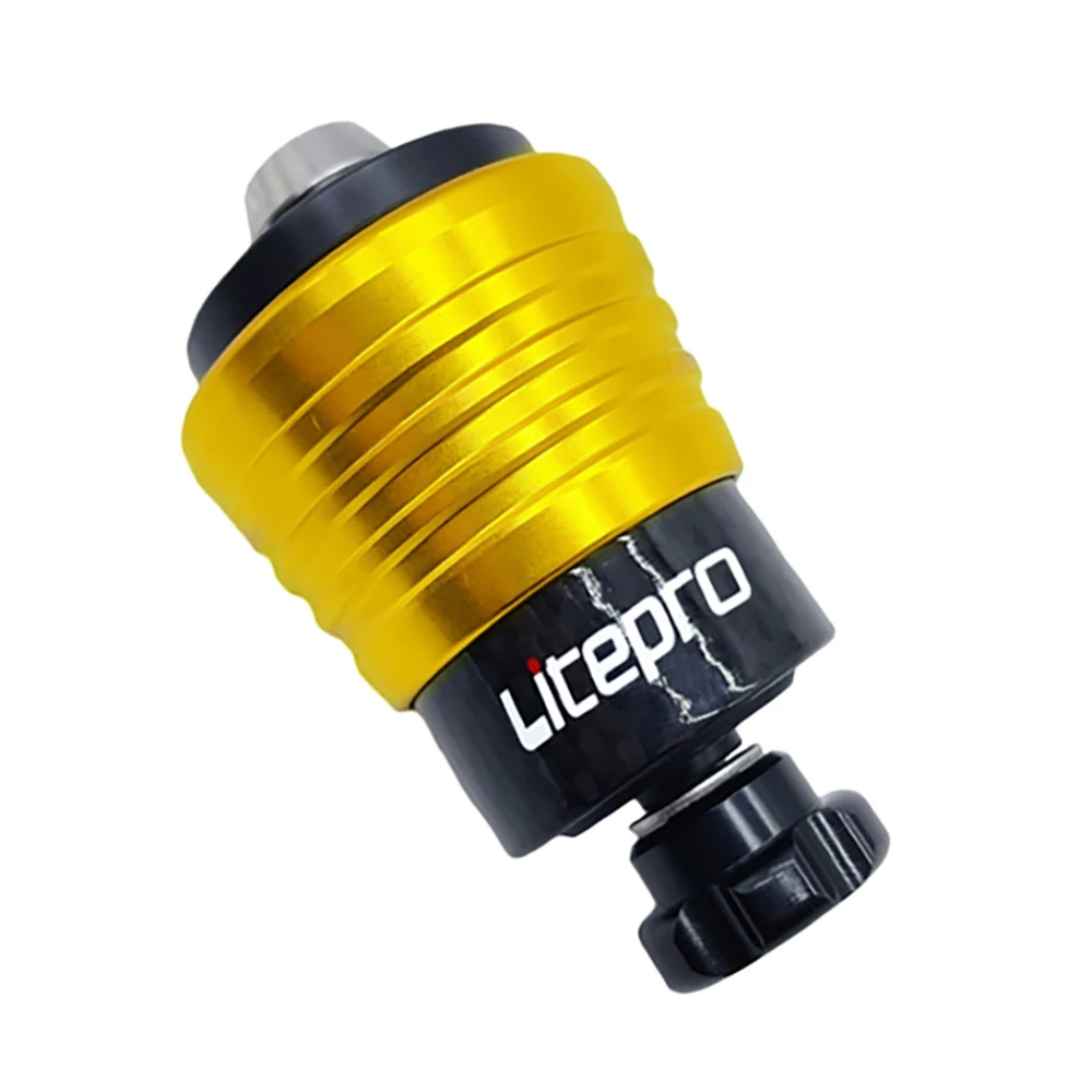 Litepro Carbon Bicycle Rear Shock for Brompton Folding Bike Shock Titanium Bolt Lightweight Suspension Gold