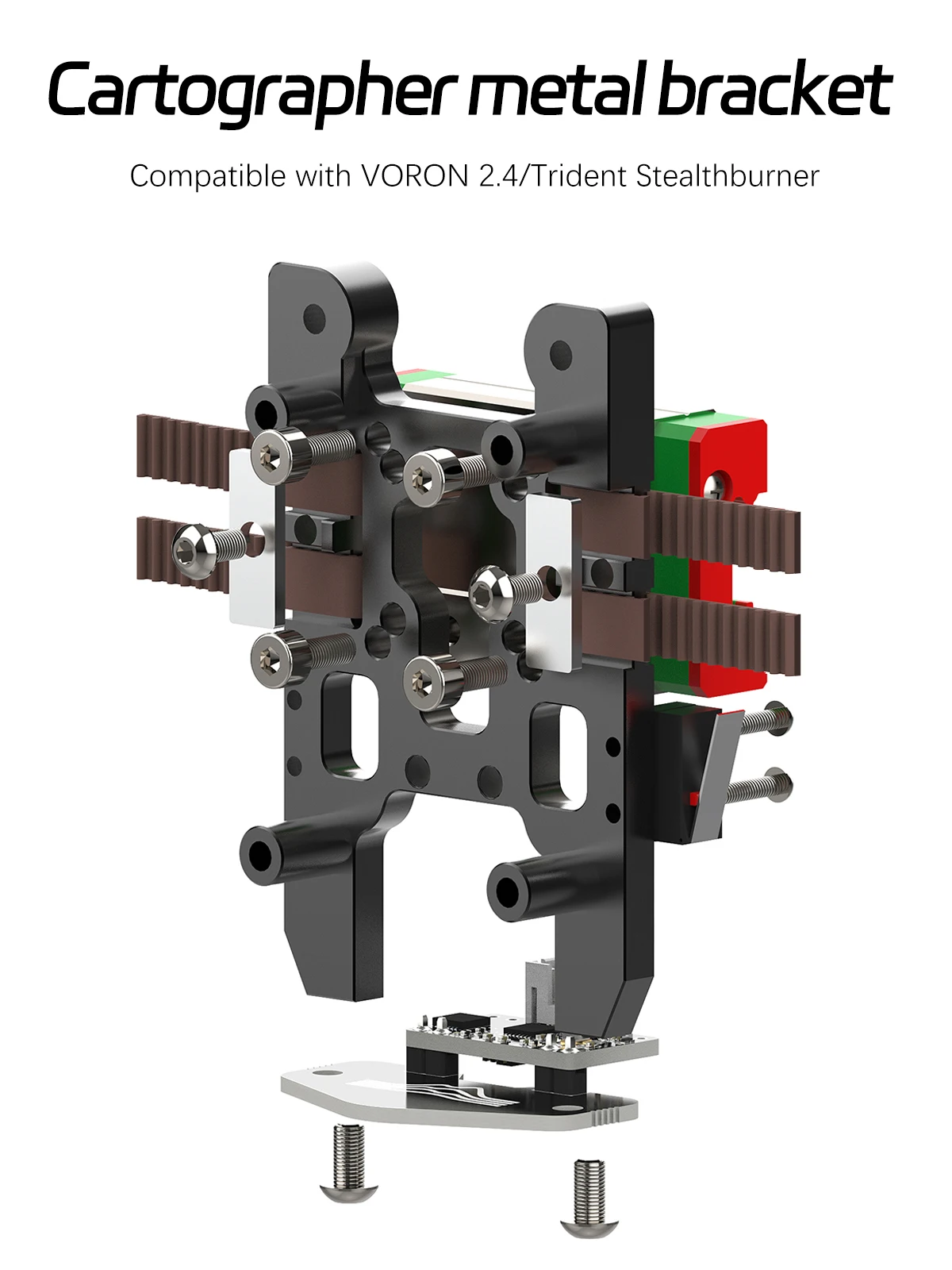 Imagem -02 - Cartográfico Idm Scanner Nivelamento Sensor Cnc Metal Bracket para Voron 2.4 Impressora 3d Trident Beacon 6061 Alumínio