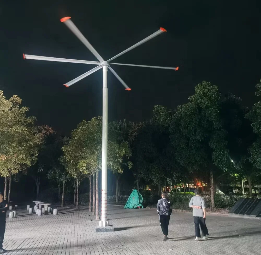 Hot Selling 3-7.3m Aluminum Blade Electric Hvls Floor Standing Pole Fan Cooling Ventilation Fan