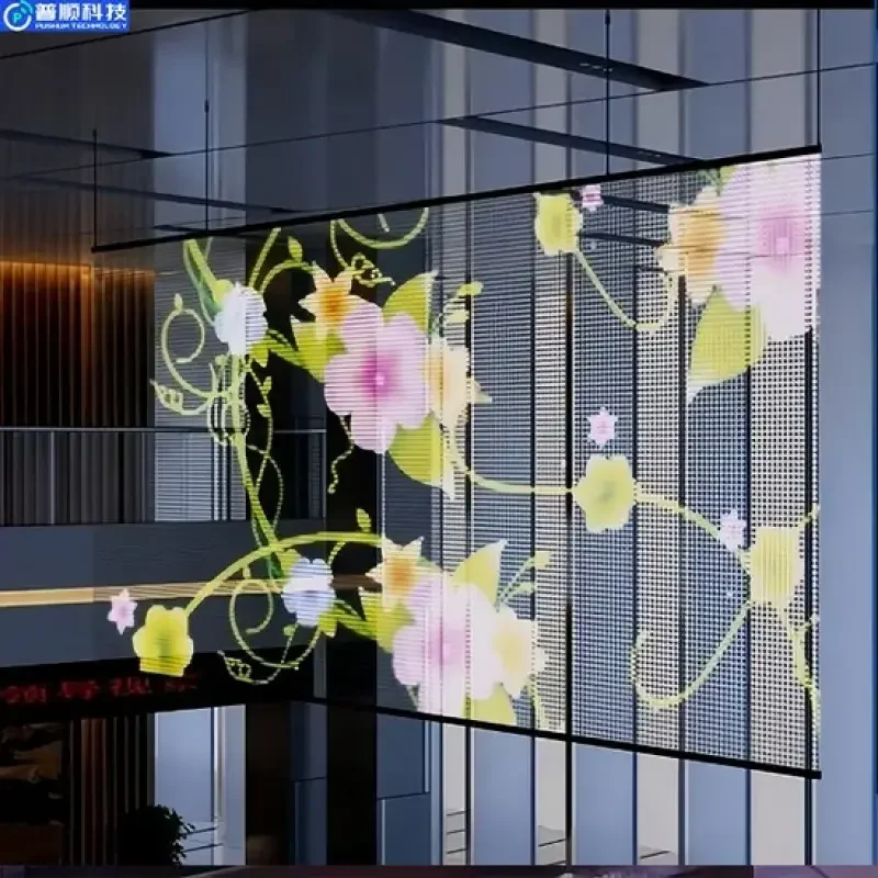 Customizable Waterproof LED ScreenPushunled Transparent Display For Traffic Indication Window ScreenSuitable For Any Setting