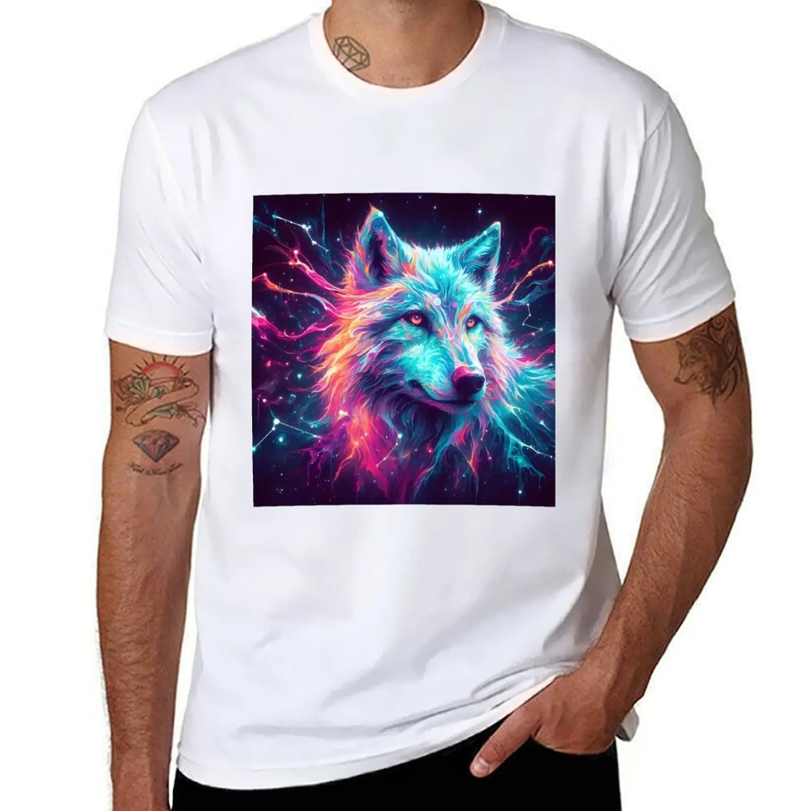 

Starry Wolf T-Shirt anime t shirts oversize t shirts cotton 100% T-Shirt