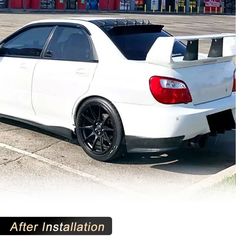 Rear Bumper Splitters Flaps Cupwings For Subaru Impreza 8th 2003-2005 Rear Splitters Lip Aprons PU Black