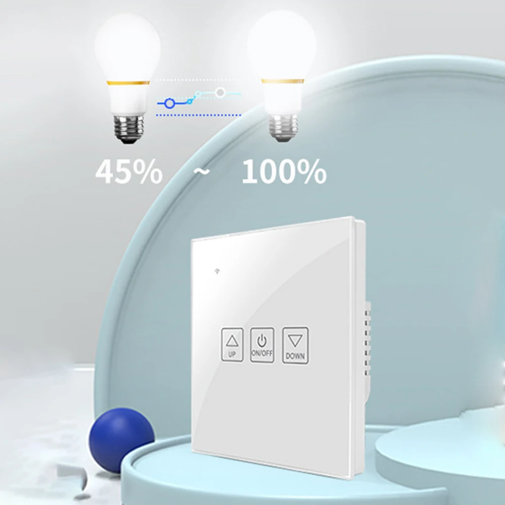 

86*86MM Dimmer Switch Customizable Brightness Control Switch Lighting Control Customizable Brightness Easy Installation