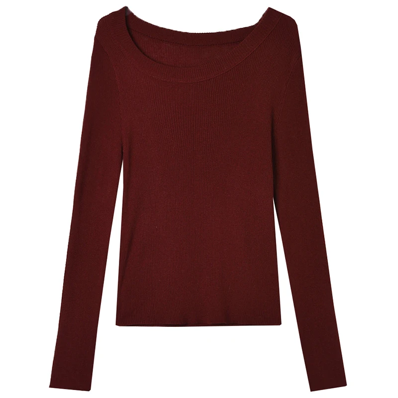 Sli Women's Base Layer Sweater 9MO0H000 Winter Outerwear High Elastici Faionable Long Sve round Ne  Color