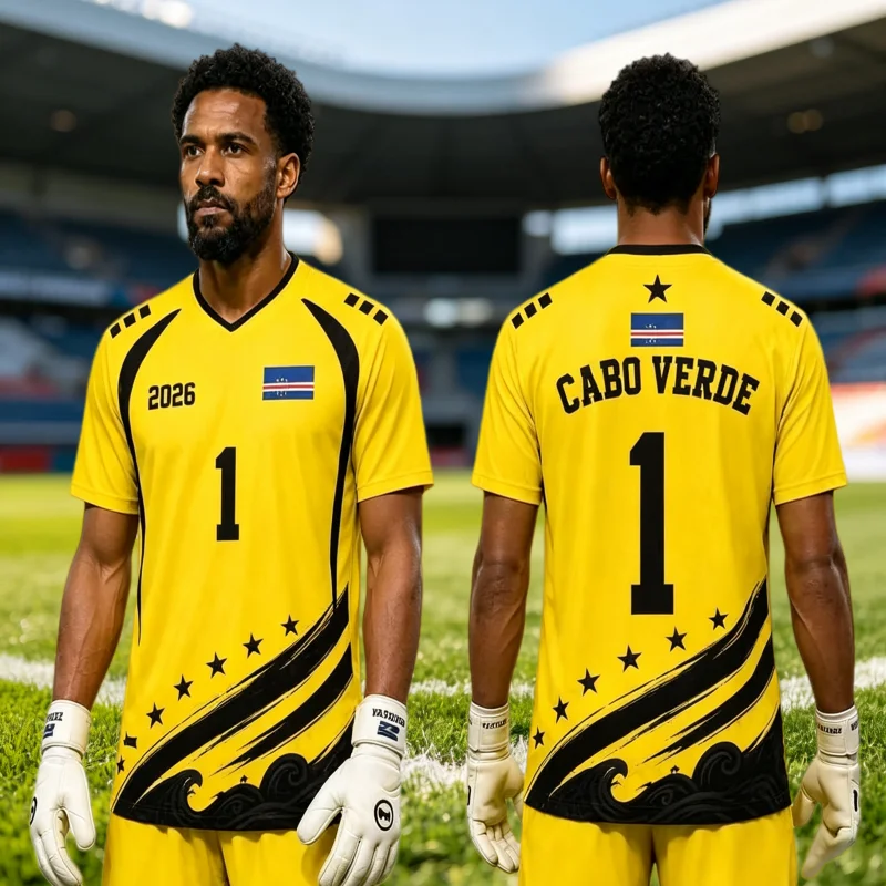 Sommer Neu Cabo Verde Nr. 1 Torwart Fußballtrikot Sport Locker Atmungsaktiv Schnelltrocknend Top Herren Damen T-Shirt Familie Kinder Tees