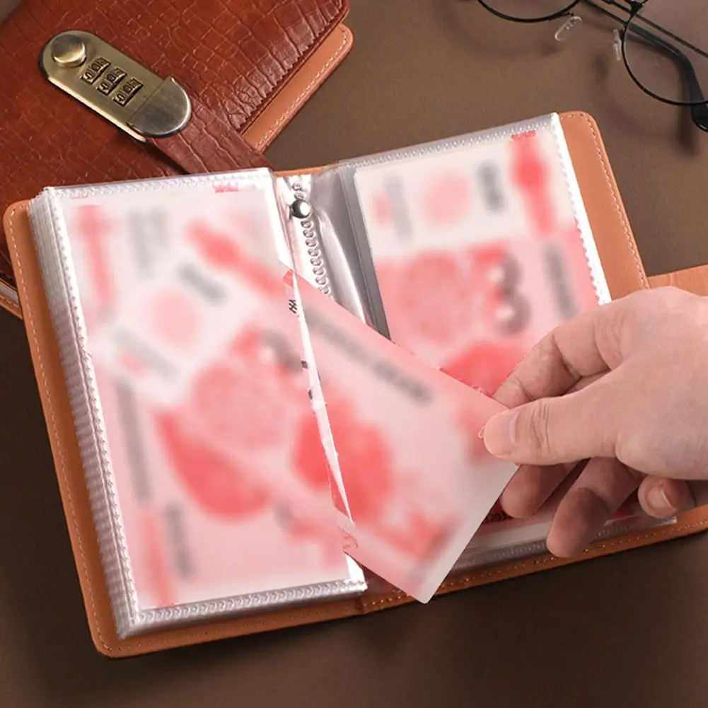 Libro di depositi fisso impermeabile Facile e divertente Organizzatore di fatture economiche multitasche Risparmia denaro con blocco password ﻿