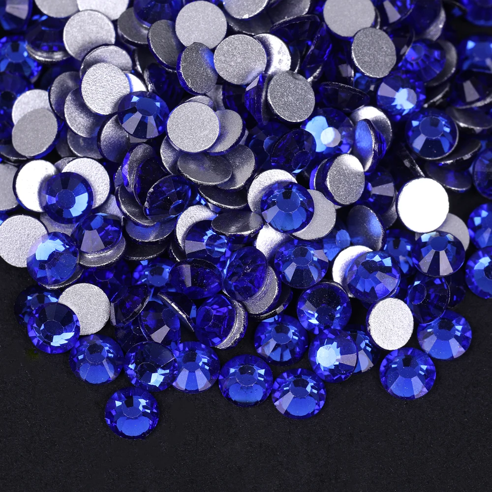 VC Super Glitter Brilliant Colors Non HotFix Rhinestones Crystal Glass Strass Flatback Glue On Nail Art Rhinestone