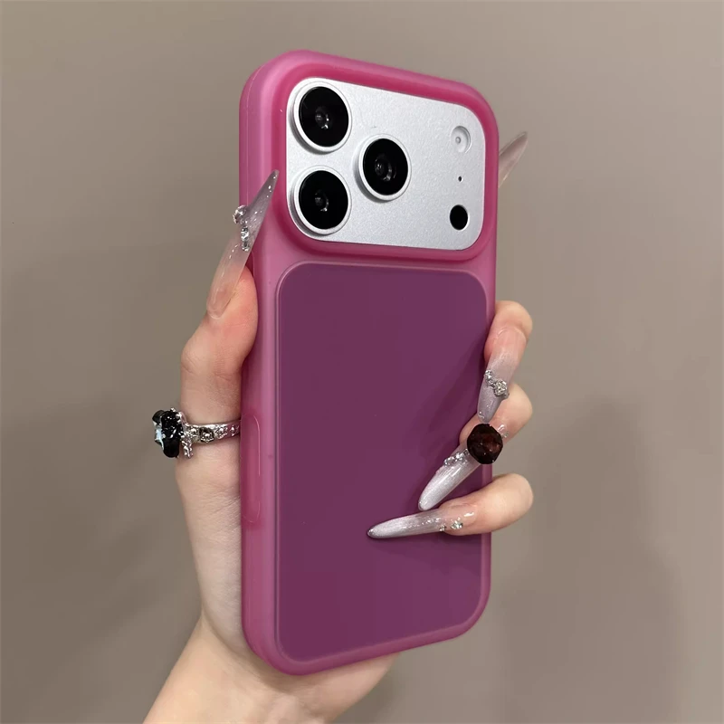 Original Flüssigsilikon Candy Jelly Farbige Matte Weiche Hülle für iPhone 18 Pro 17 16 15 Pro Max Stoßfeste Bumper-Schutzhülle – Detail 21