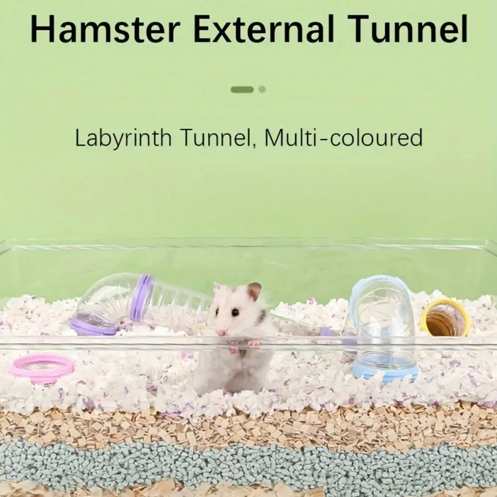 Transparentes kleines Haustier-Tunnel-Set, DIY-verbindbare Röhren für Hamster, Zwerge, Bären, lustige Aktivität, Spielplatz, 5,5 cm Kaliber – Detail 4