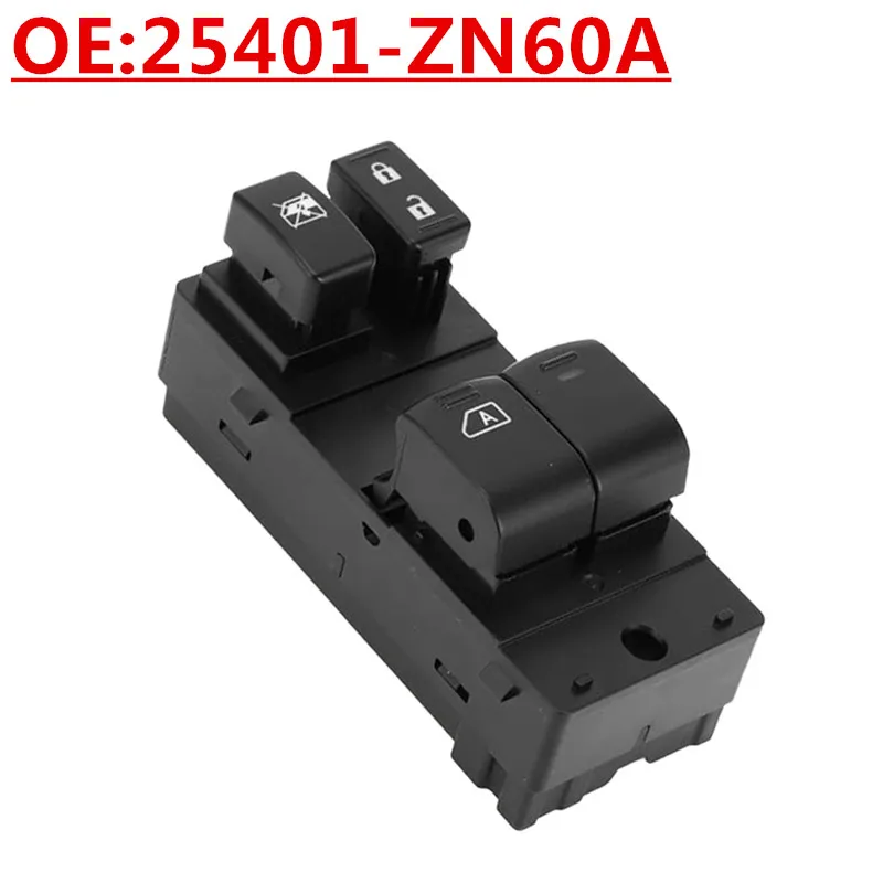 

OE: 25401-ZN60A подходит для Nissan Altima 2008-2013 годов, главный переключатель стеклоподъемника, электрический переключатель стеклоподъемника