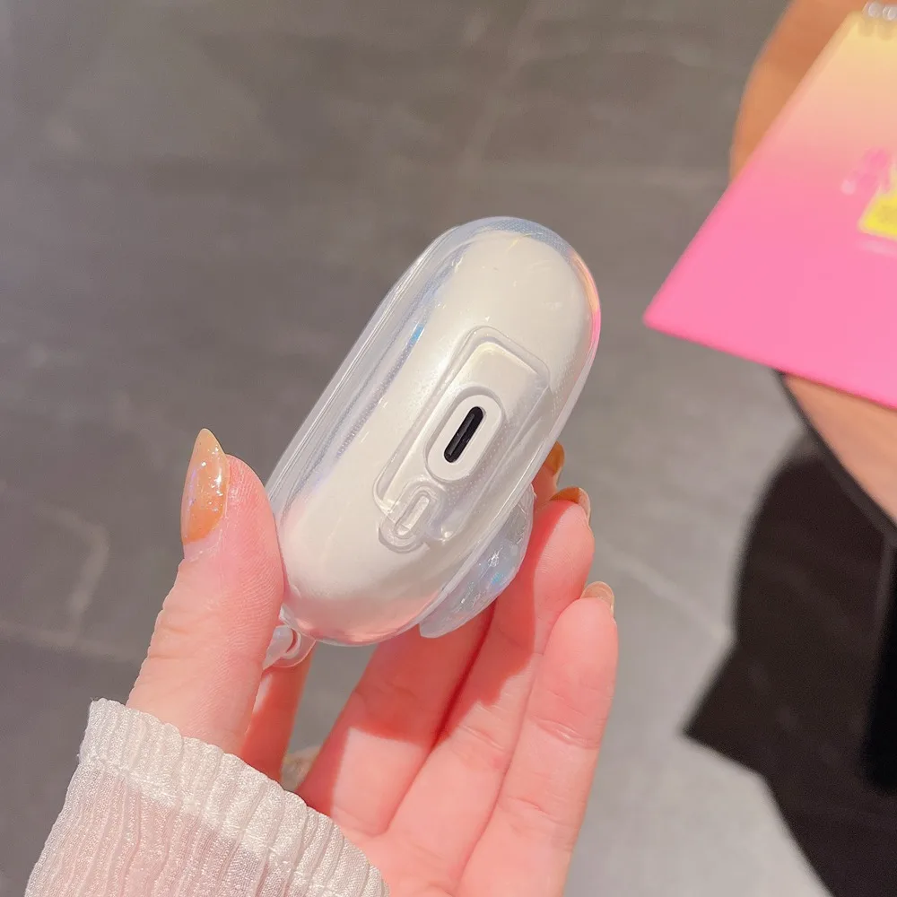 ل ممن لهم Enco الهواء 4 برو 4i R2 R3 R4 2i 3i Free4 حافظة ثلاثية الأبعاد الكرتون الأسماك لينة حماية للصدمات سماعة غطاء مع المفاتيح