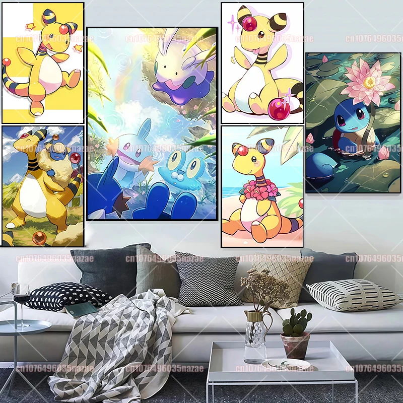 

Anime Pokémon Retro Canvas Poster Print HD Cartoon Cute Character Picture Home Wall Art Children's Room Decoration Painting