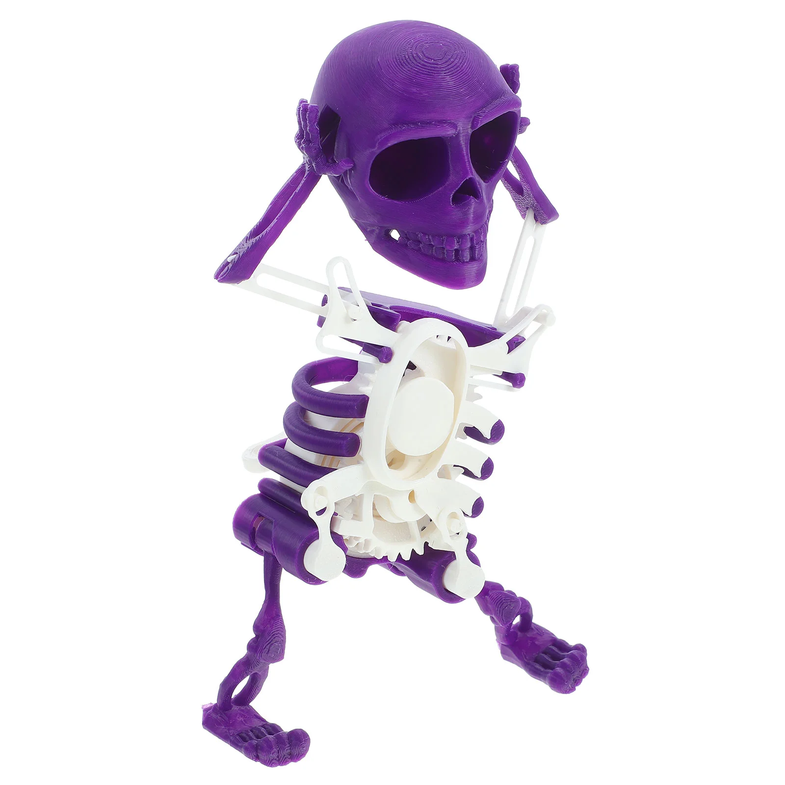Fidget Toys Wind up Dancing Skull Children Indoor Statue Purple Plastic Decompression Office