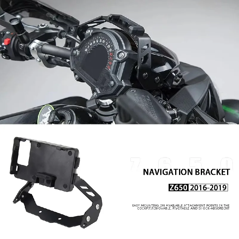 For Kawasaki Z650 Z 650 Mobile Phone Holder Stand Motorcycle  z650 2016 2017 2018 2019 GPS Mount Navigation Bracket Accessories