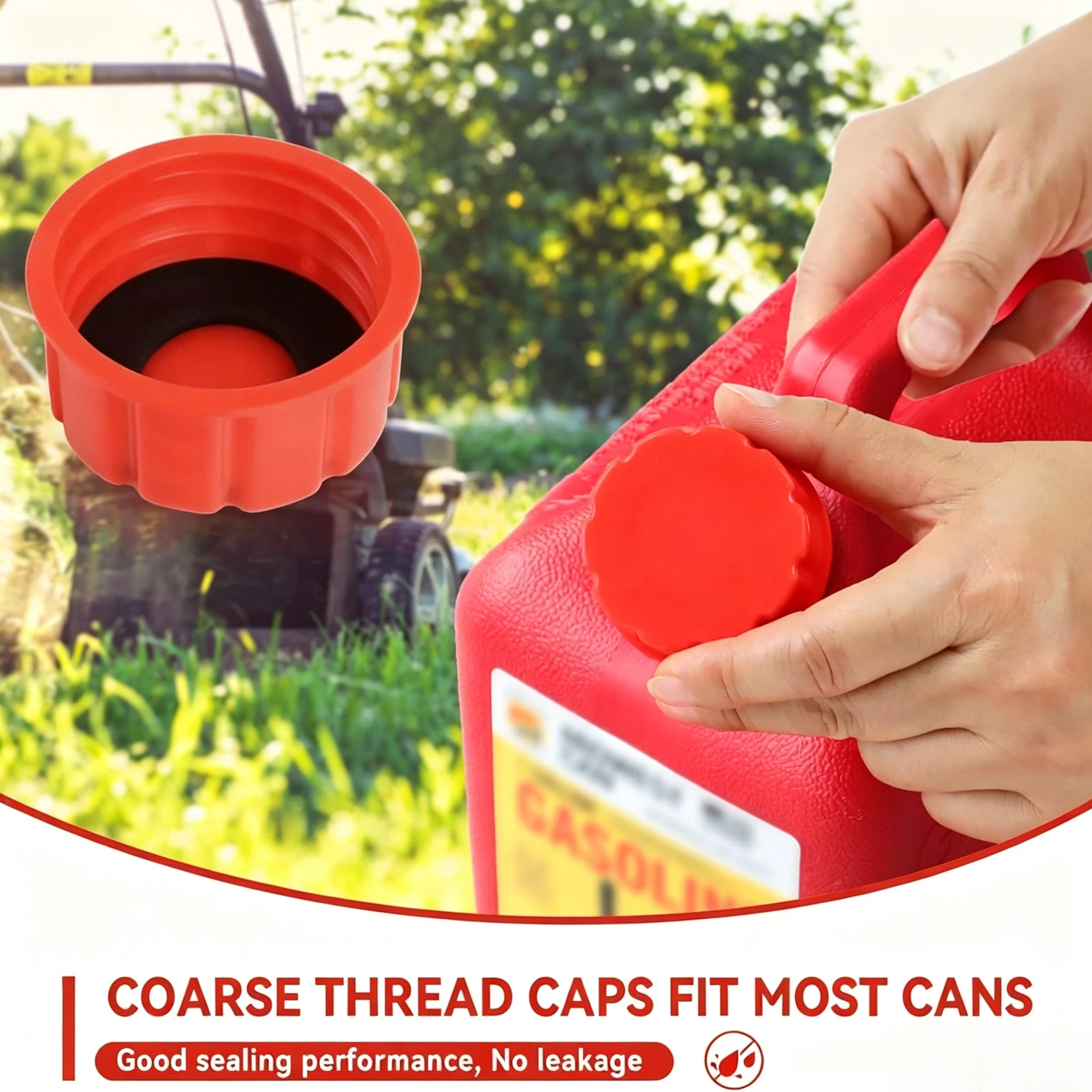 1Pc Coarse‑Thread Gas Can Cap, Universal Replacement Accessory for 1/2/3/5 Gallon Gas Fuel Containers