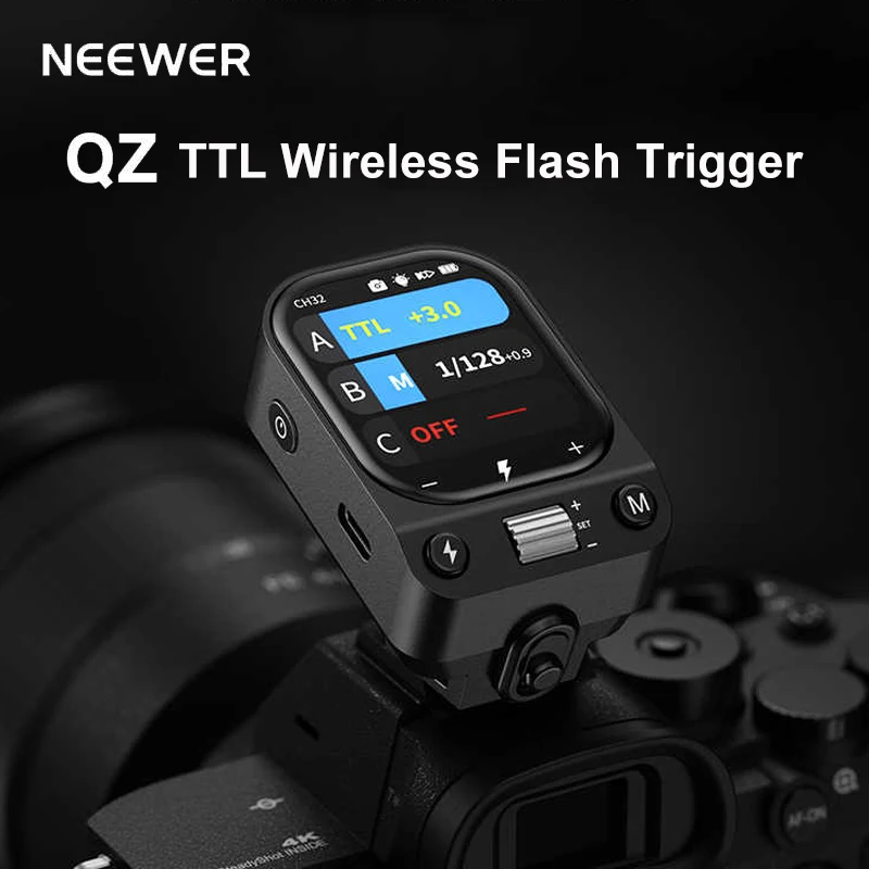 NEEWER QZ TTL transmetteur de déclenchement de Flash de caméra sans fil avec écran tactile OLED pour Canon/Sony/Nikon/Fujifilm