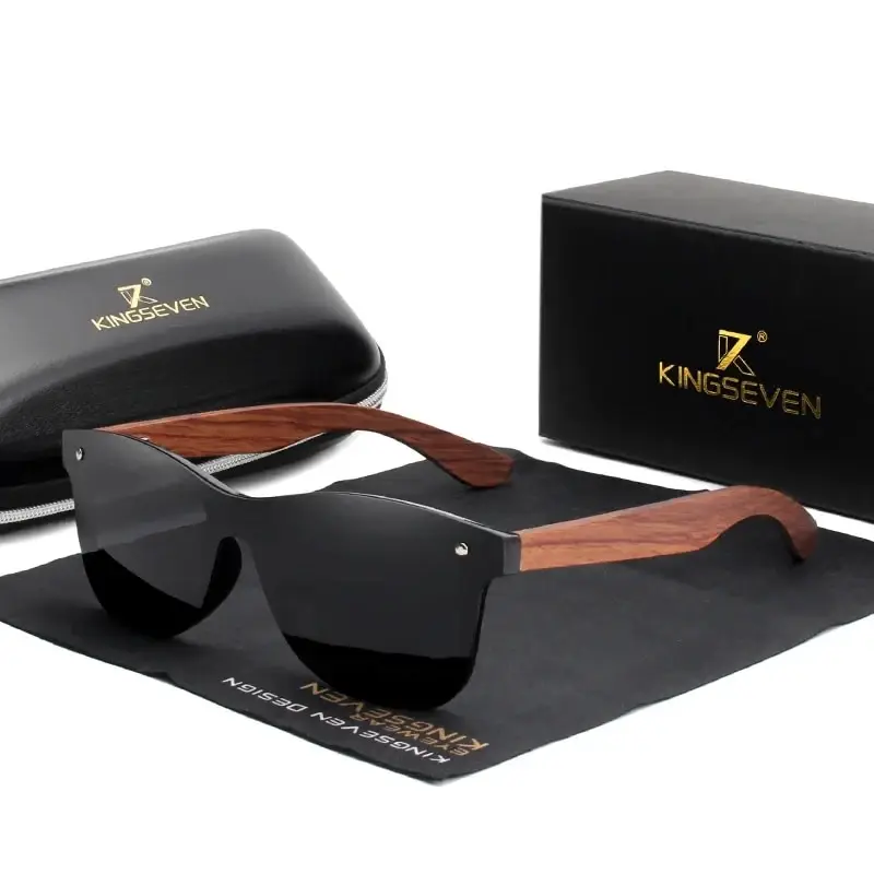 KINGSEVEN occhiali da sole in legno naturale da uomo Vintage Classic Polarized Fashion Women eleganti occhiali da sole in legno fatti a mano che