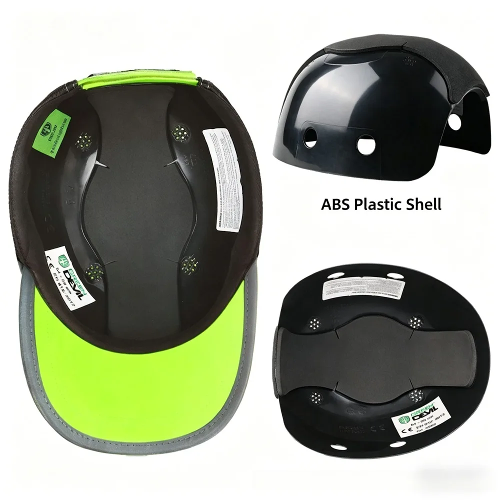 CE EN812 Lightweight Bump Cap Breathable Embroidered Baseball Cap Style Safety Work Hat Anti-Impact Hard Hat for Construction
