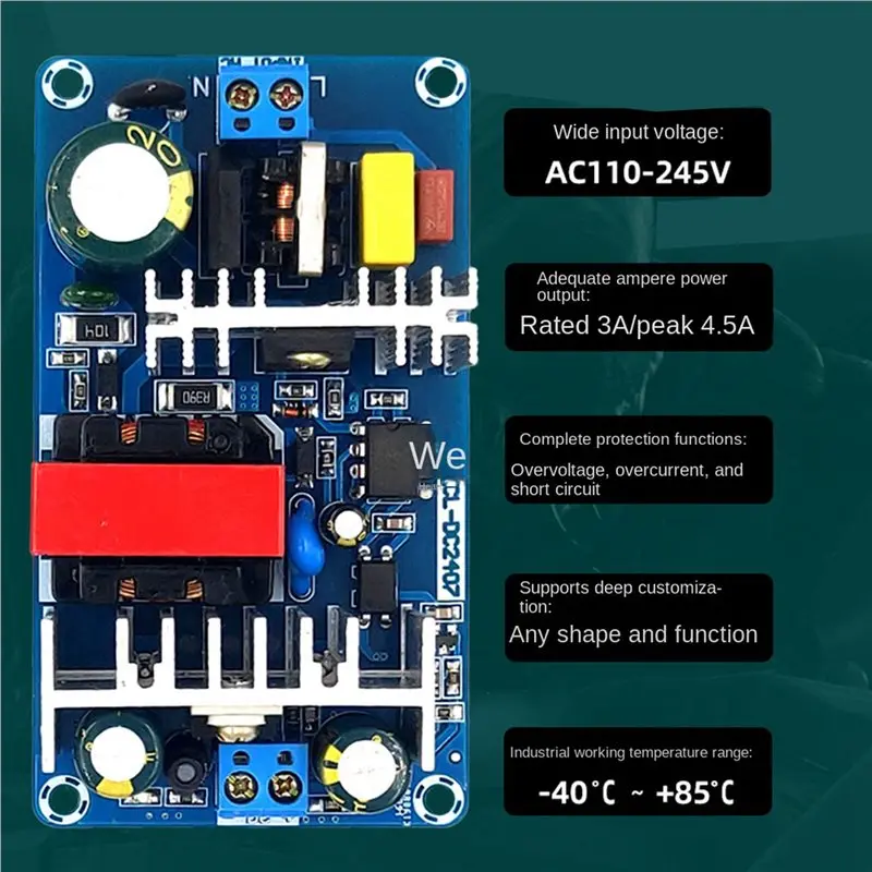 AFOURT-2X 24V 3A Switching Power Board 70W Isolated Power Module AC-DC Built-In Module 110V/220V To 24V
