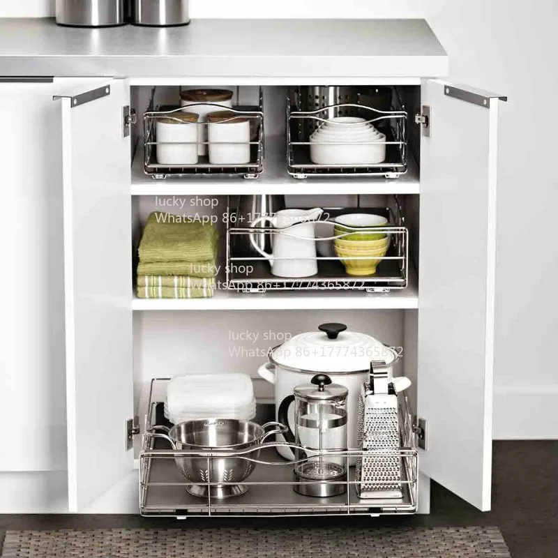 Kitchen Refrigerator Pull-out Cabinet Storage Racks