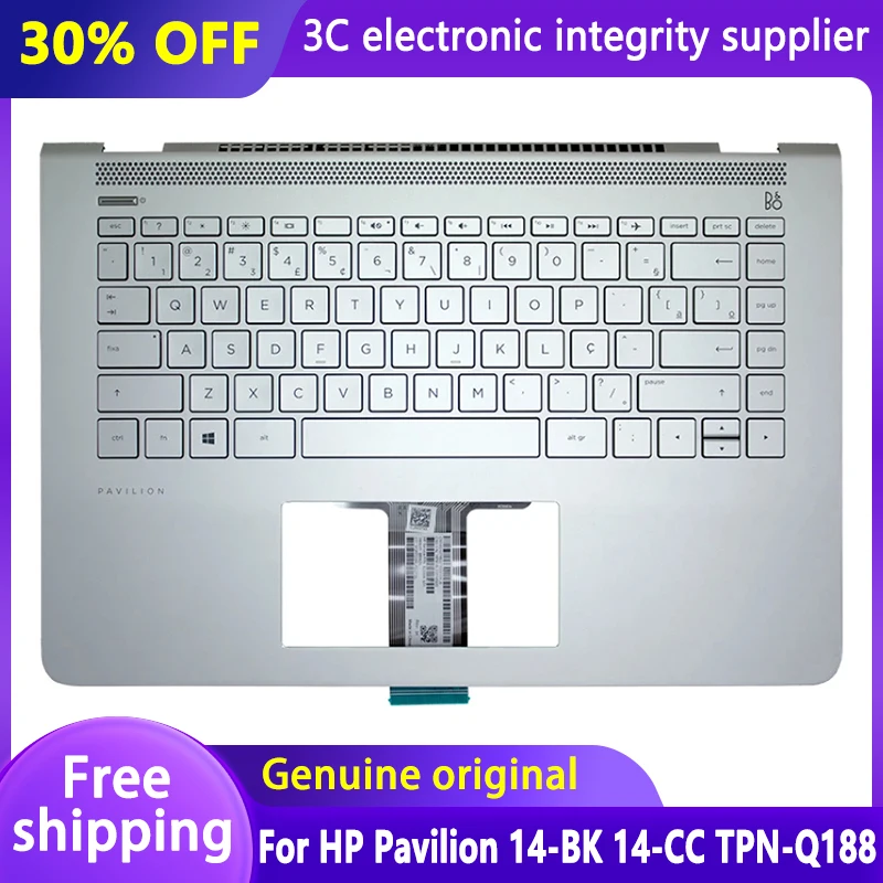 

Original New Brazil Keyboard for HP pavilion 14-BK 14-CC TPN-Q188 Laptop Palmrest Upper Top Cover Replacement Housing 927903-201