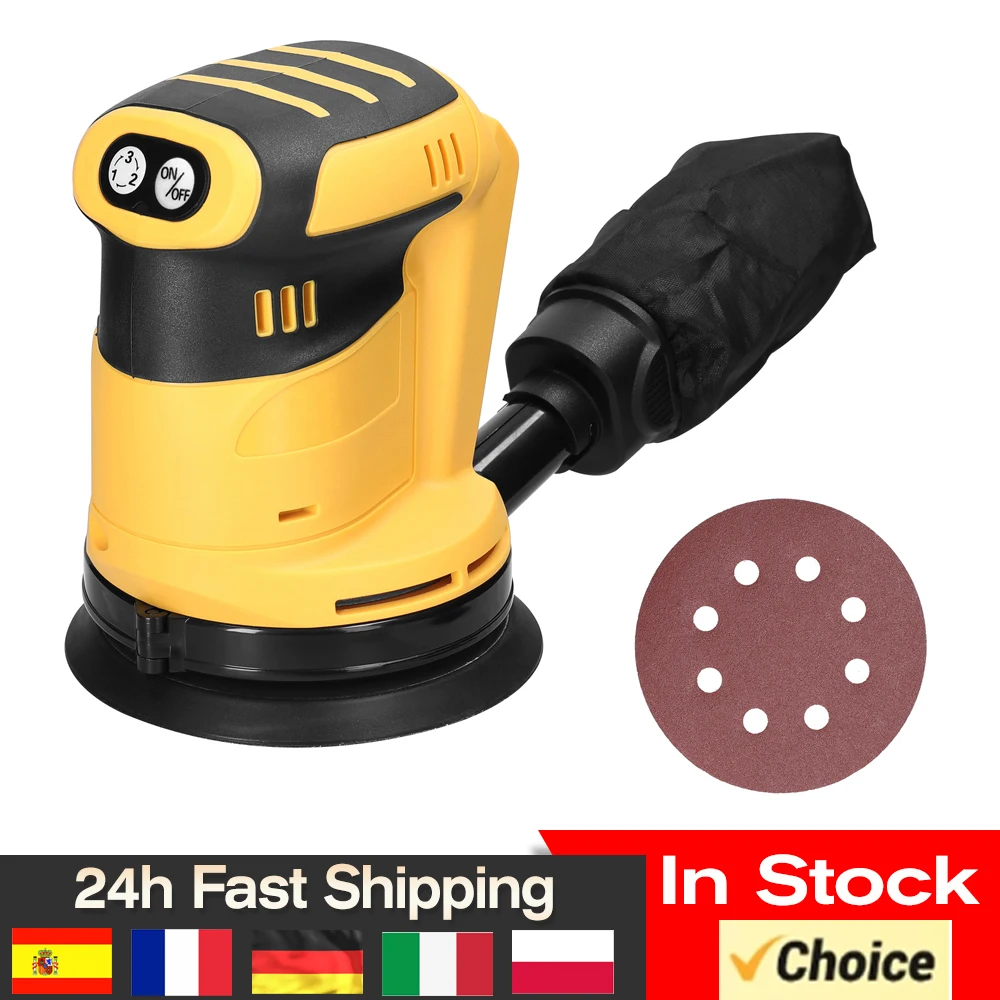 125mm Orbital Sander For Dewalt/Makita Battery Cordless Electric Car Polisher Wood Metal Polishing Grinding Sanding Machine