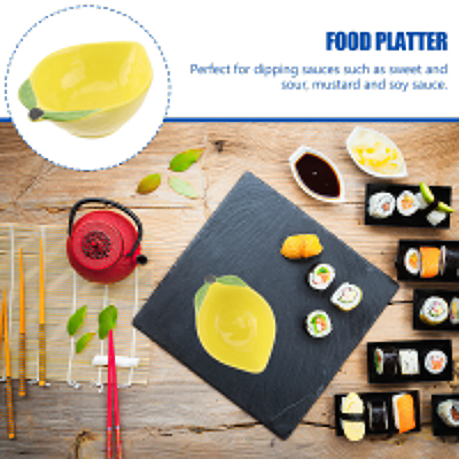 Fruit Condiment Plate Fruits Ceramic Bowls Lemon Shape Dishes Shaped Like for Kitchen Design Salad