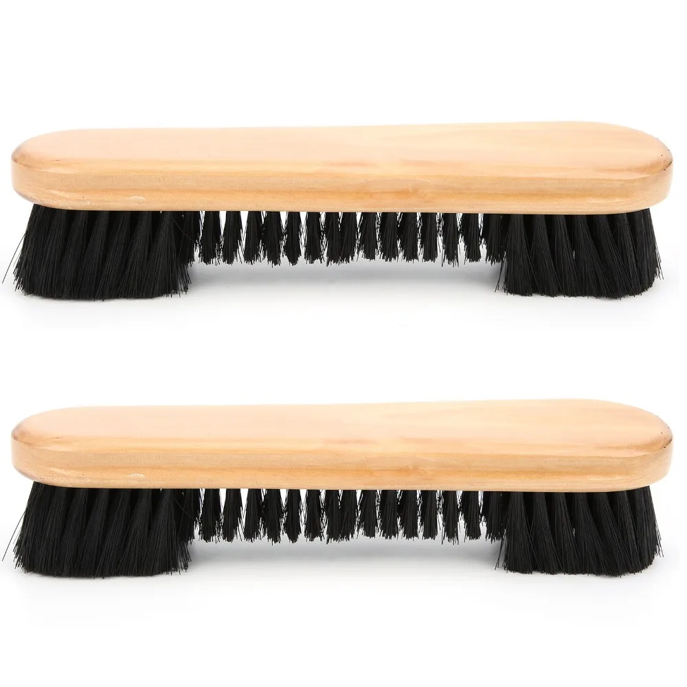 

2pcs Wood Handle Pool Table Brush Horseshoe Shape Handheld Grip Snooker Brush Corner Cleaning Table Cleaner Snooker Table