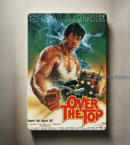 

k1,Over The Top Sylvester Movie Metal Poster Tin Sign 20x30cm-aluminum