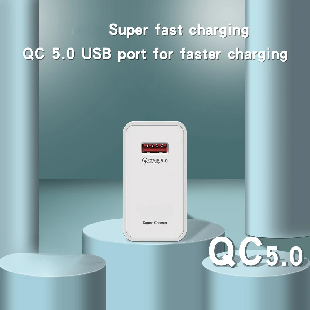 GAN USB Charger Fast Charging 120W QC5.0 Mobile Phone Adapter For iPhone Xiaomi Huawei Samsung ipad Realme Oppd oneplus Tablet