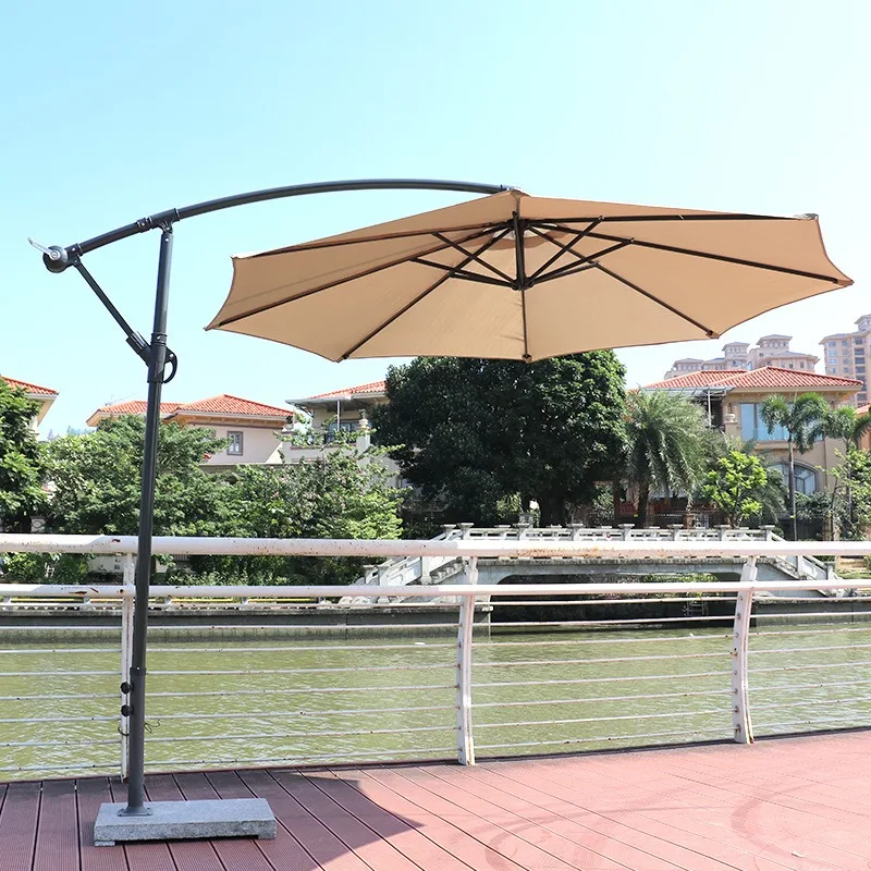 JMZ Banana Umbrella Large Outdoor Patio Umbrella for Commercial Cafe Beach Milk Tea Shop UV Protection Wind Resistant