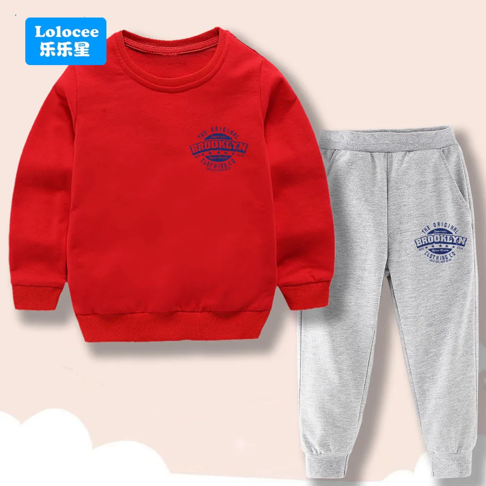 3-14 سنة الأولاد الكرتون وتتسابق نيويورك مطبوعة Crewneck بلوزات كل مباراة السراويل 2 قطعة مجموعة الأطفال زي رياضية XNY01