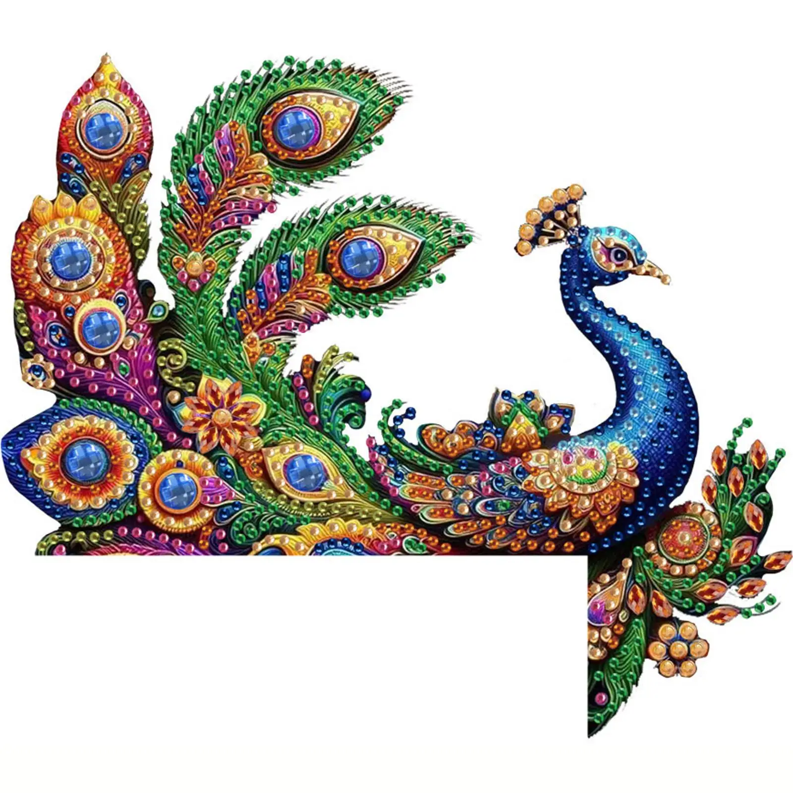 

Peacock 2D Flat Diamond Painting Door Corner Sign DIY Door Frame Decoration