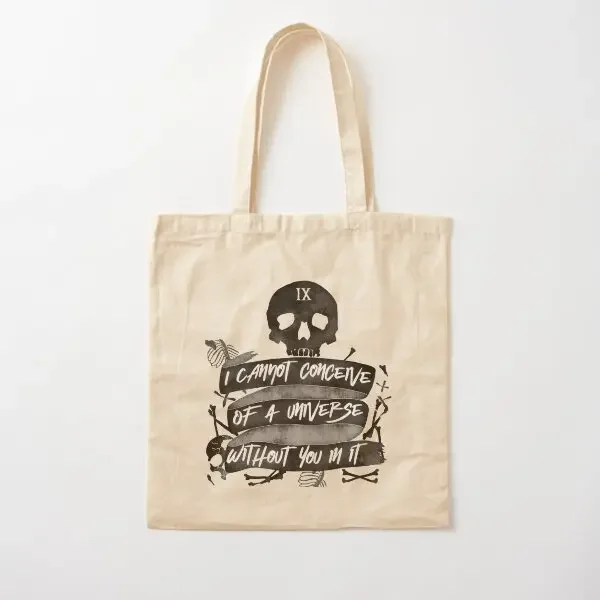 

Without You In It Black Cotton Canvas Bag Fabric Ladies Handbag Designer Fashion Grocery Tote Printed Unisex Shoulder Bag