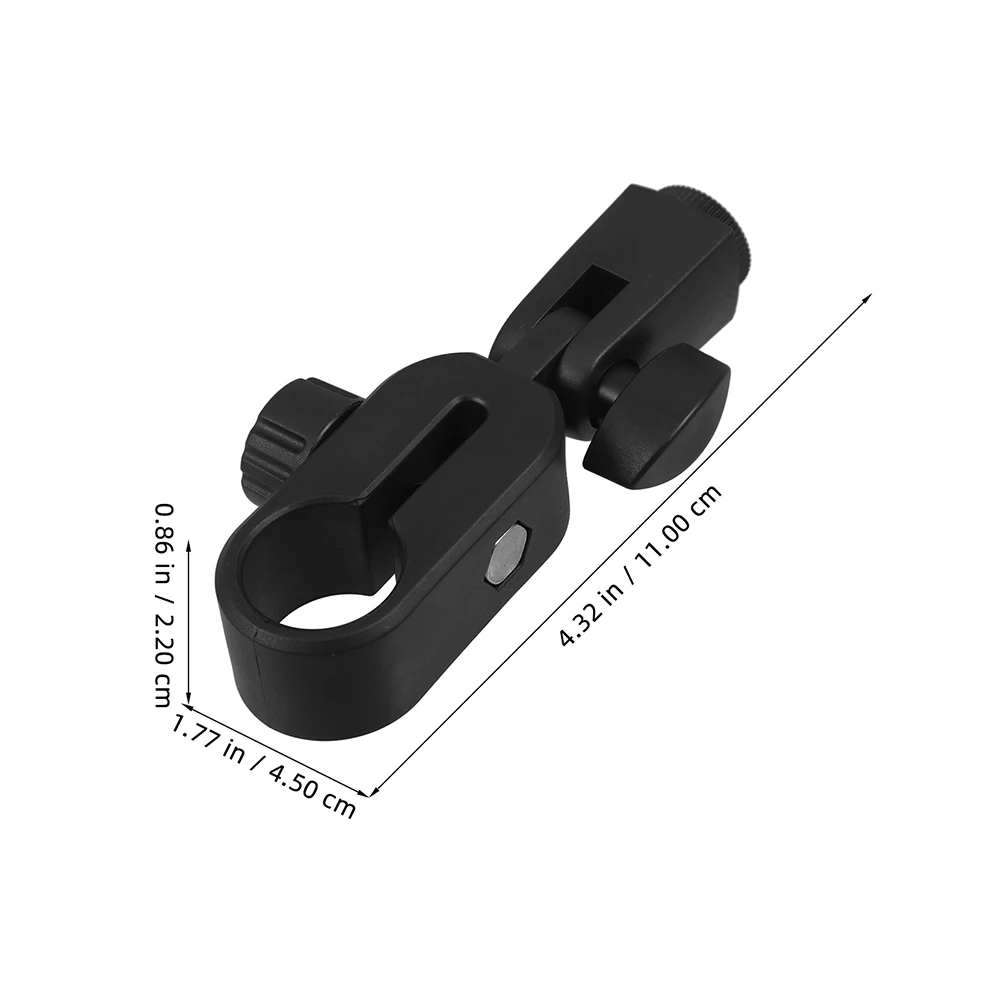 

2 Pcs Mic Microphone Clip Holder Replacement Stand Adjustable Black Universal Shock Mount