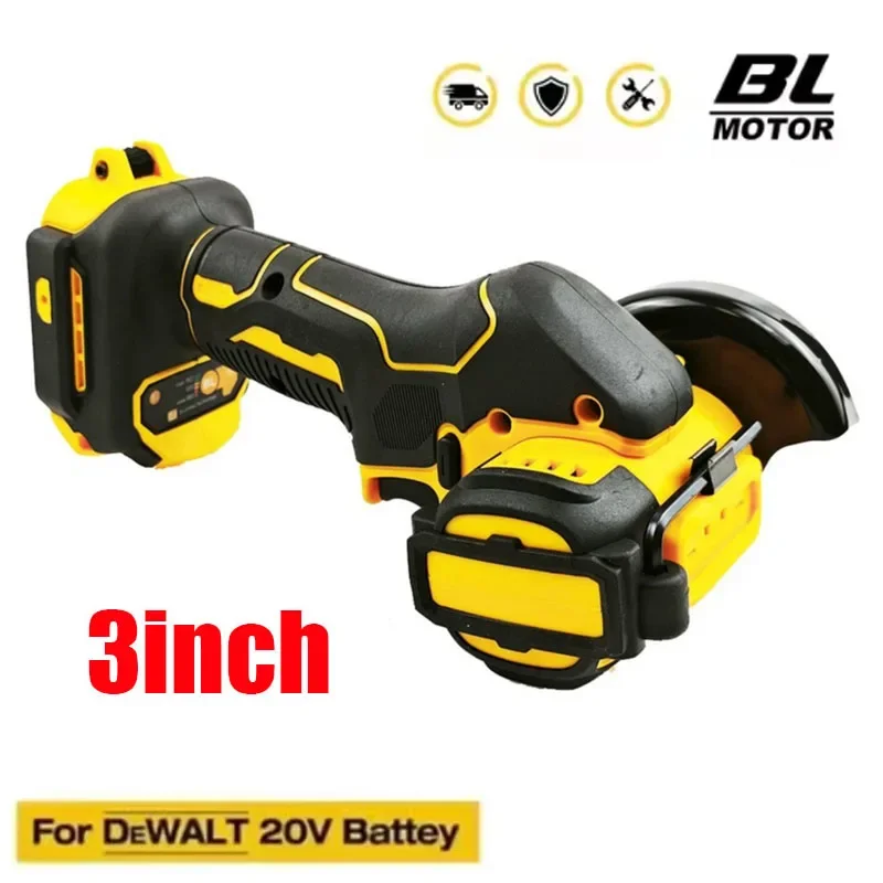Amoladora angular inalámbrica, Mini pulidora de 3 pulgadas, herramientas eléctricas de corte para batería DeWALT de 20V y 18V