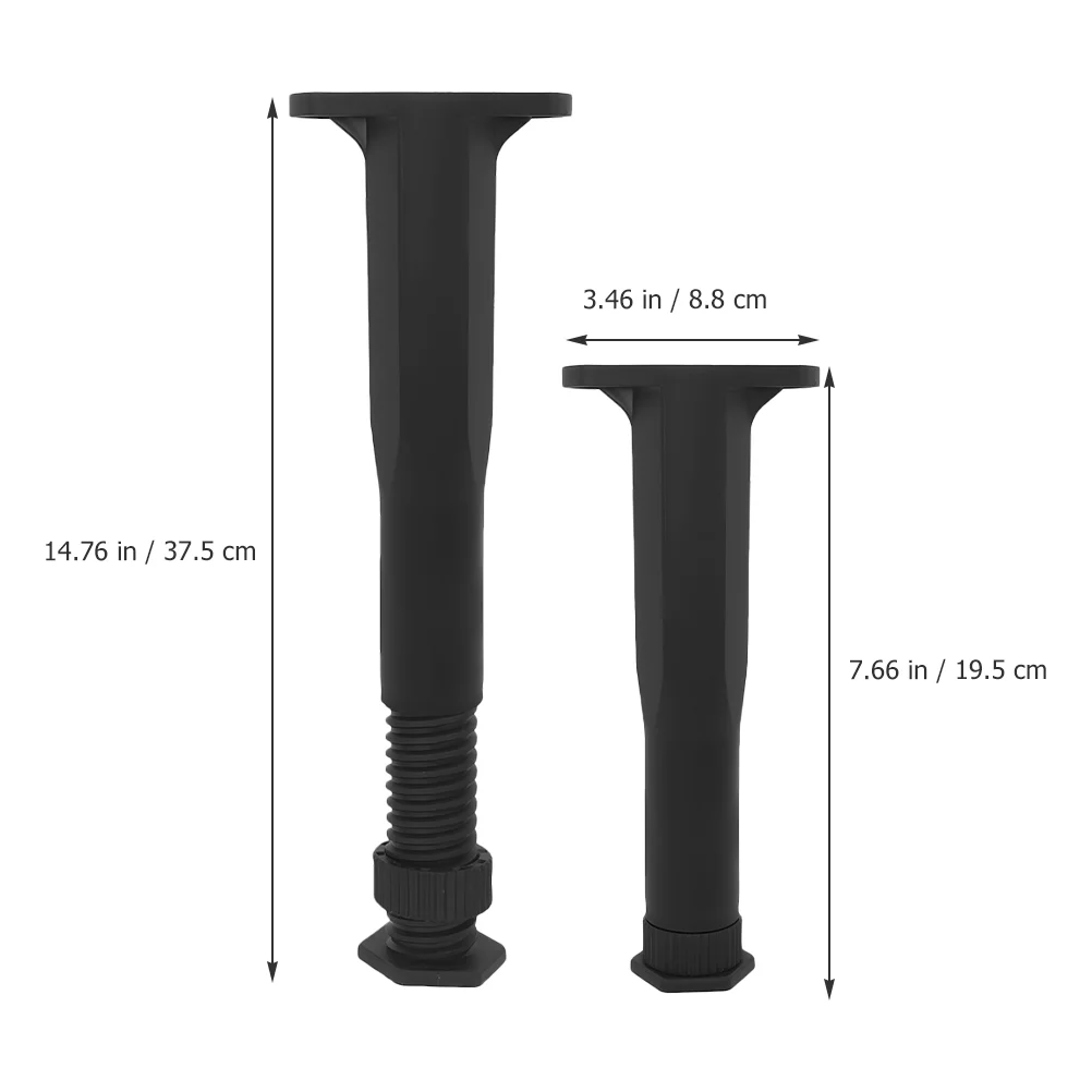 Pernas de suporte ajustáveis para estrutura de cama, 2 peças, 15cm a 28.5cm, regulador de altura em forma de t para kit de reforço de cama, substituição de móveis