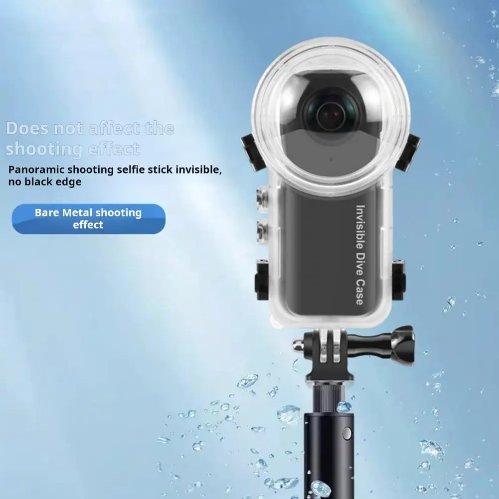 Action Camera Diving Shell Waterproof Protective Case-Anti-Fog Coating Protective PC Sealed Shell for Insta360 X4 Camera