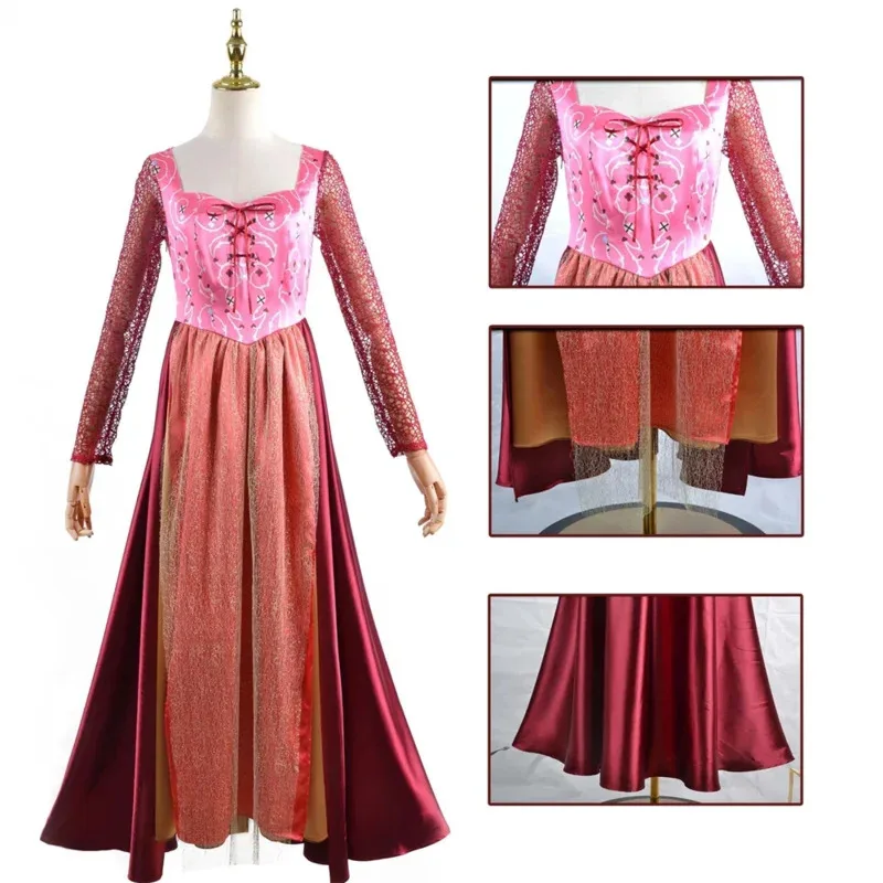 

Hocus Pocus Costume Women Adult Winifred Sanderson Cosplay Sarah Mary Sisters Witch Costume Halloween Carnival XFTBY7YR6