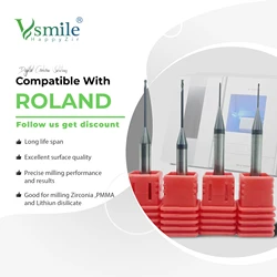 Roland DWX52D Zir Milling Cutter PMMA Ceramic Milling Bur DWX-42W disilicate Glass Ceramic Emax Tools for CADCAM Dental Lab