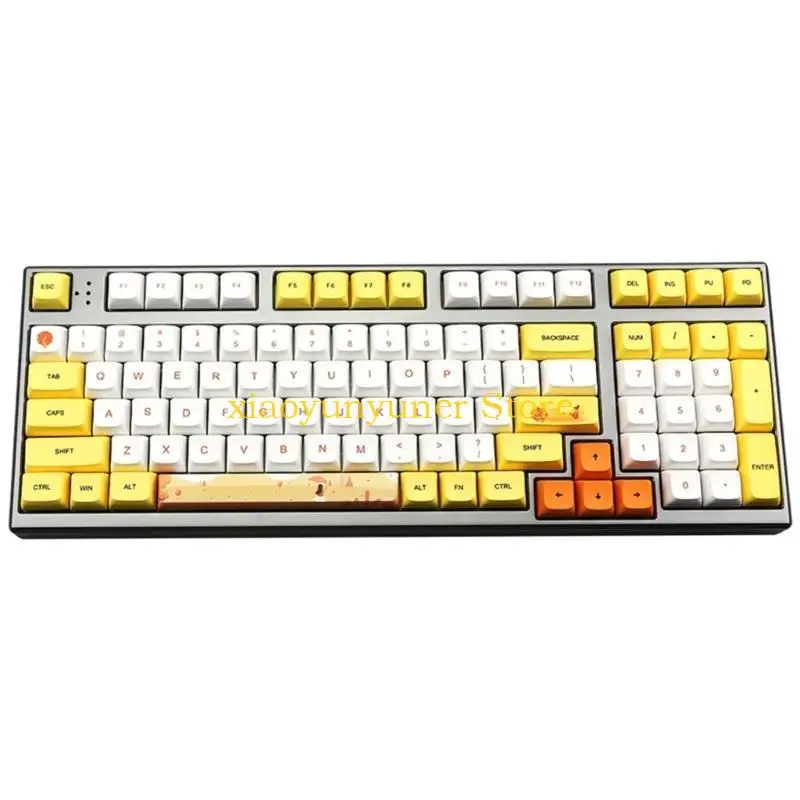 P9JB Autumn Keycaps PBT Dye Sublimation Process Keycap 129Key XDA Profile for Mechanical Keyboards Installation