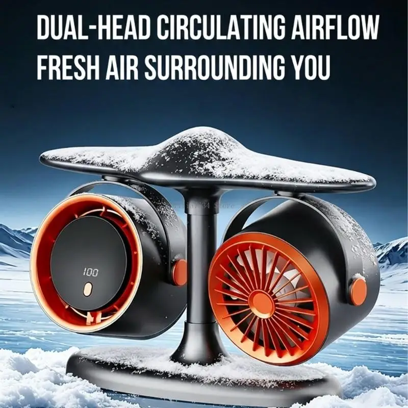 Rechargeable Double Blade Mini Fan 5 Adjustable Speeds Lightweight ABS Construction Unique Aircraft For Gamers