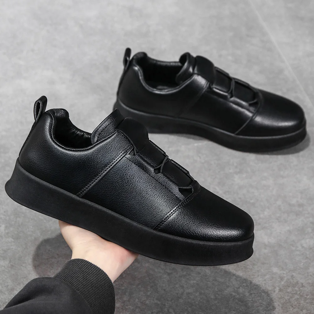 في الهواء الطلق جديد جلد حذاء رجالي كاجوال مريح للتنفس رجل أحذية رياضية كاجوال خفيفة الوزن عدم الانزلاق الرجال المشي احذية الجري #5