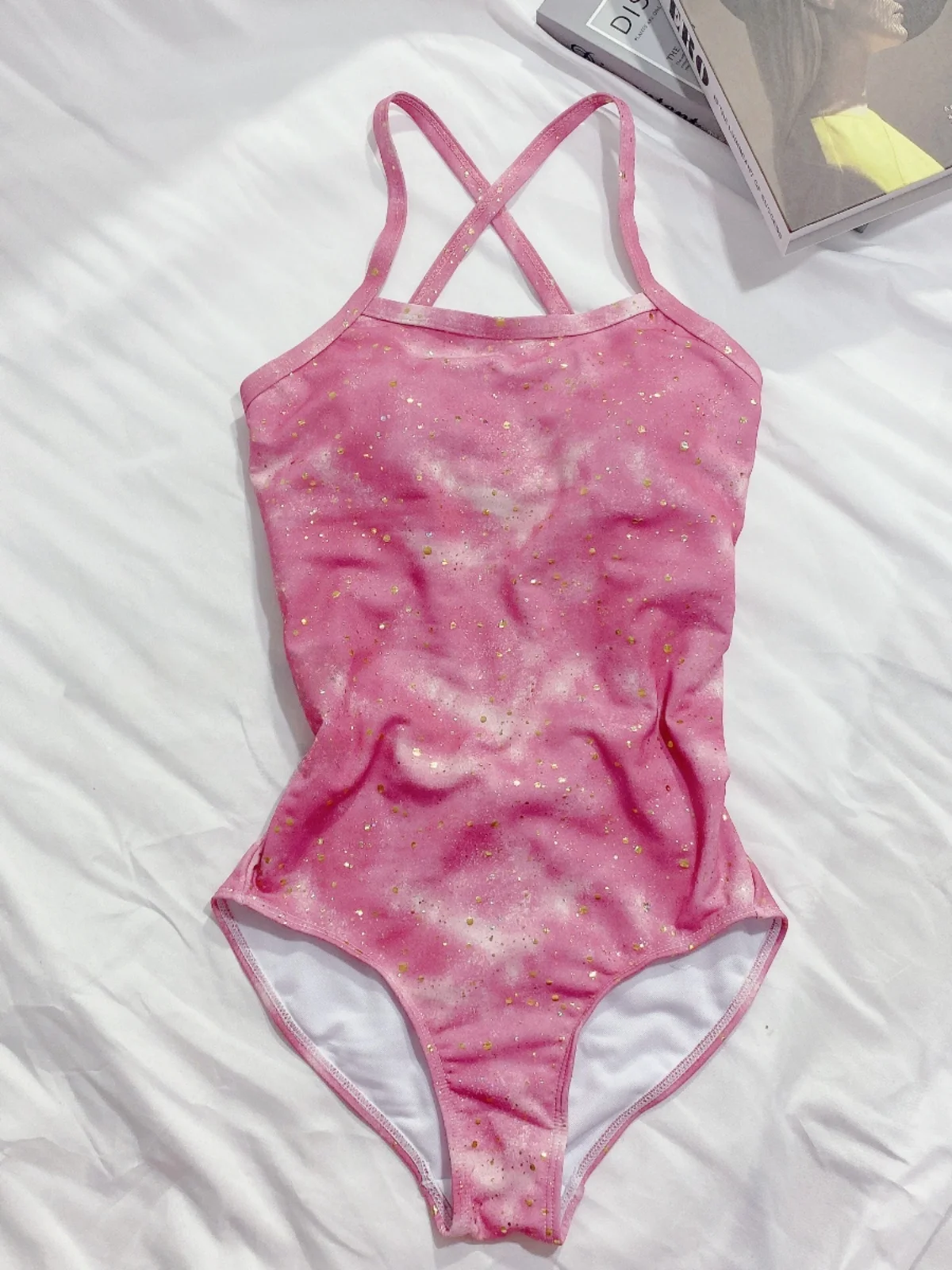 Traje de natación de velocidad cetitivo de una pieza rosa nuevo 2025 para mujer, triangular, profesional, marca Tagkita.