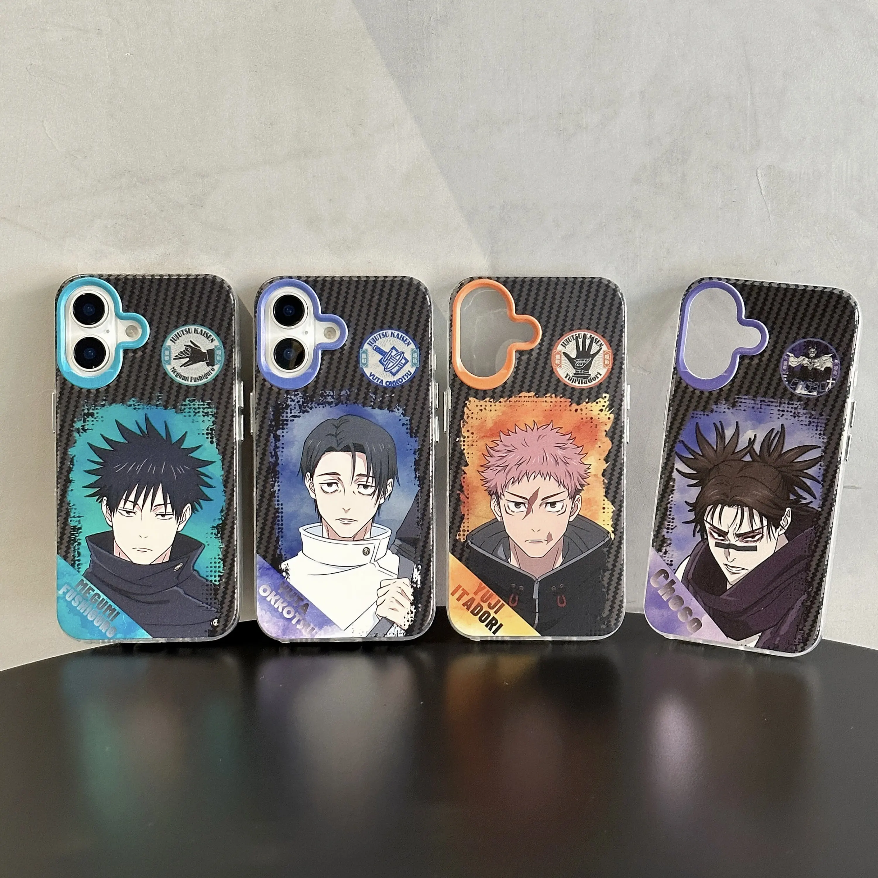 Periféricos del anime Jujutsu Kaisen, Yuji Itadori, Megumi Fushiguro, compatibles con fundas para teléfonos móviles iPhone 17, 16, 15, 14, 13, 12, 11 Pro Max