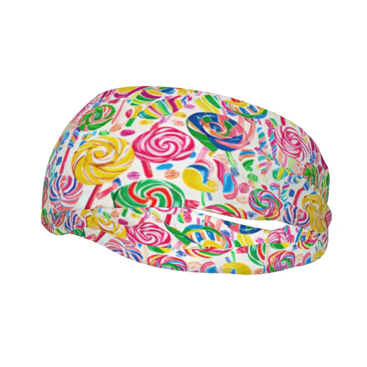 

Sports Headband Candy Lollipops Canes Fitness Sweatband Absorbent Cycling Jog Hair Bandage
