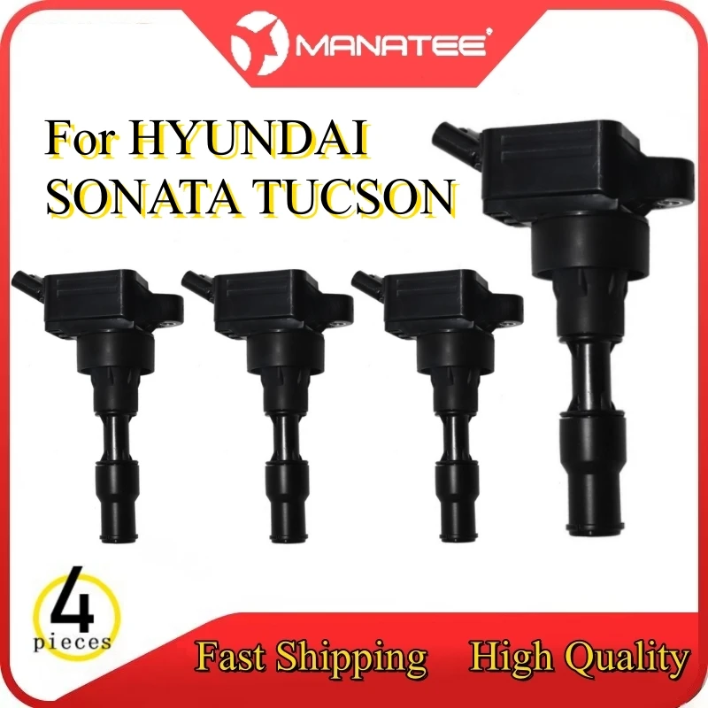 

4 PCS ​Auto Ignition Coil For HYUNDAI SONATA TUCSON 1.6T 2015- For KIA K4 K5 1.6 2014 2015 KX5 2016 1.6T 273012B150 273012B140